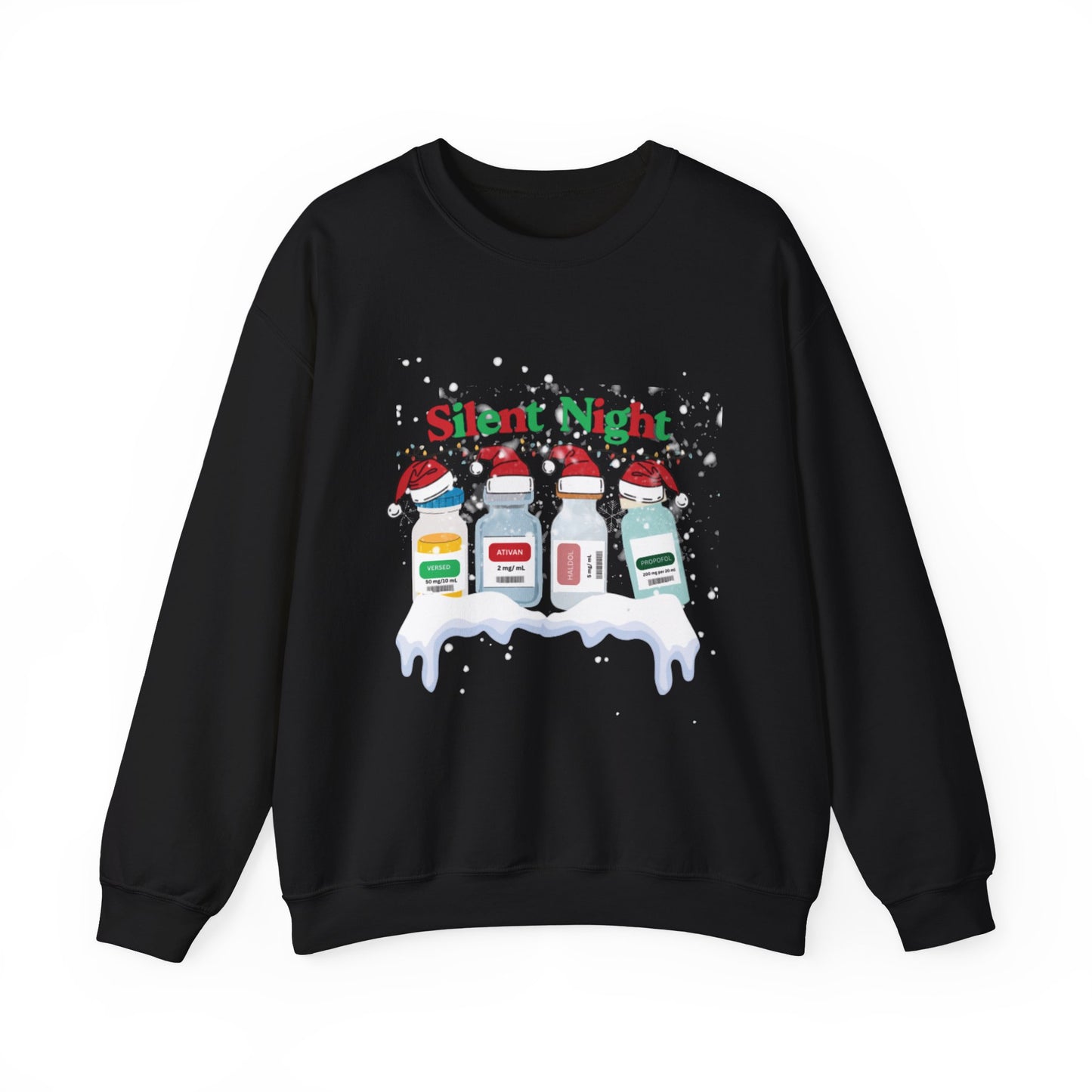 “Silent Night” Christmas Nurse T-Shirt – Sedative Santa Edition